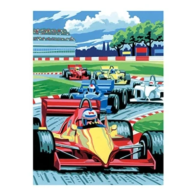 Afbeelding van Royal &amp; Langnickel Painting by Numbers Junior &quot;Grand Prix&quot;, incl. kleuren en penselen, voor volwassenen kinderen vanaf 8 jaar