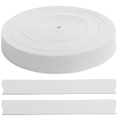 Afbeelding van AERZETIX C67534 plat gevlochten elastiek 10 meter breedte 15 mm polyester + latex kleur wit