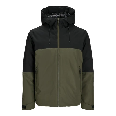 Afbeelding van JACK&amp;JONES JCOAIDEN Transitional Jacket SN Herenjas, Forest Night/Detail: black blocking, S, S