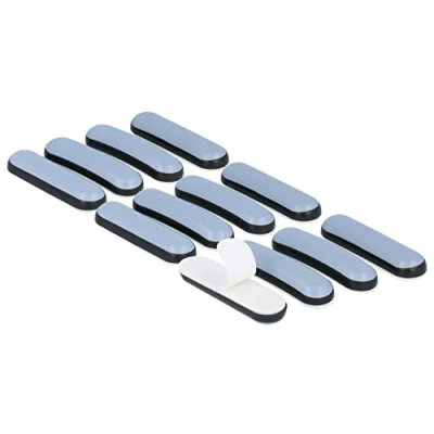 Afbeelding van GLEITGUT 12 x Teflon glijders, zelfklevend, rechthoekig, 38 10 mm, PTFE meubelglijders
