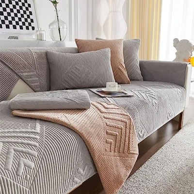 Afbeelding van Sofa Cover, Throw, Couch Corner Sofa, Protective Non Slip, Scratch Protection, Dog/Cat Blanket, For Living Room, Bedroom,E,70 * 180cm