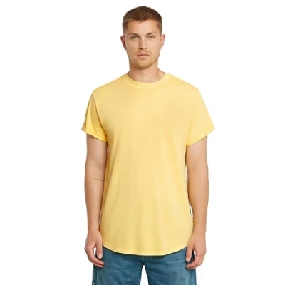 Afbeelding van G STAR LASH Tshirt basic, Heren, Maat: Medium, Lt buff yellow gd