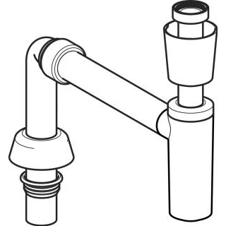 Afbeelding van Geberit toestelaansluiting wastafeldirektsifon met muurbuis 40mm alpien wit 151028111 151 028 11 1