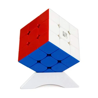 Afbeelding van FunnyGoo YongJun YJ YuLong 2M 3x3x3 V2M magische puzzelkubussen gladde puzzels + één kubusstandaard (stickerloos)