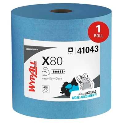 Afbeelding van WypAll 8347 doek X80 Hydroknit 1 laags Blauw