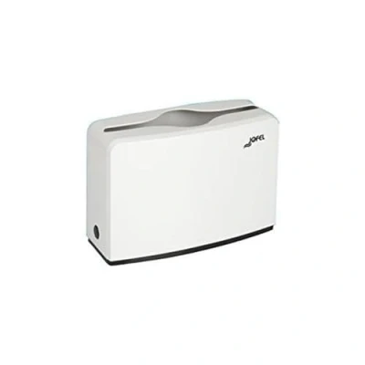 Afbeelding van Jofel AH52000 rechthoekige servettenhouder voor op tafel, geeft servetten aan de bovenkant, ondersteunt van het type Z (24 x 24 cm) en W 32 cm), maximale belasting 250 servetten,