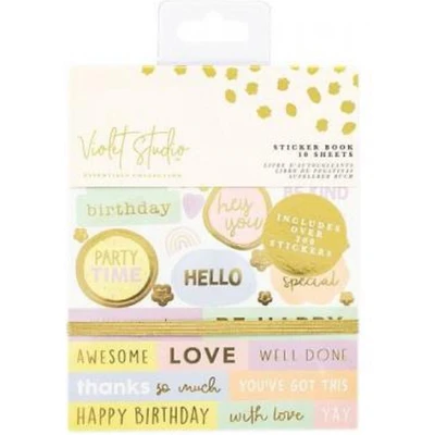 Afbeelding van Violet Studio Sentiments Sticker Book Pastels