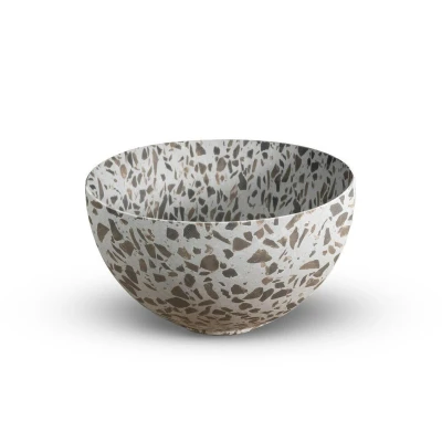 Afbeelding van LoooX Sink Ceramic Small Waskom / fontein 23cm terrazzo zwart