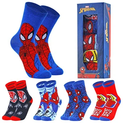 Afbeelding van Marvel Jongens Sokken, Spiderman Multipack Crew Meerkleurig (Enkel Spiderman, 30 35 EU)