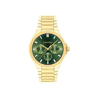 Afbeelding van Calvin Klein Vibrancy Horloge goldcoloured/green, Dames, Maat: One Size, Gold coloured/green