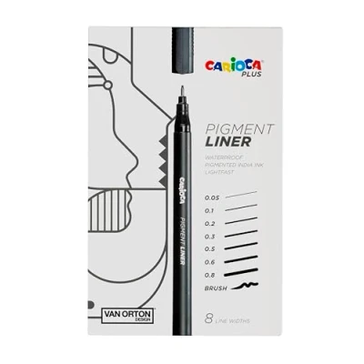 Afbeelding van Carioca Plus Pigment Liner Box 8pcs