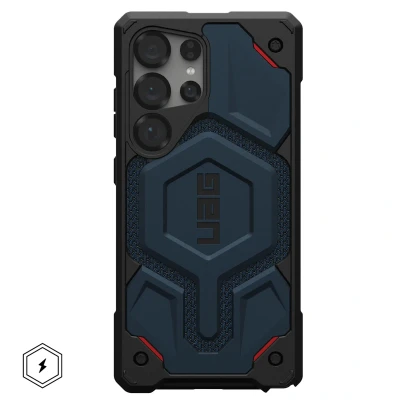 Afbeelding van Samsung Galaxy S25 Ultra MagSafe Hoesje Kunststof UAG Hardcase/Backcover Donkerblauw Telefoonhoesje Shockproof/Valbescherming