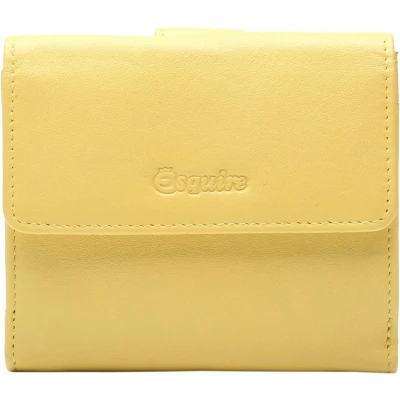Afbeelding van Esquire Leren Portemonnee Viktoria Little Wallet Yellow Geel