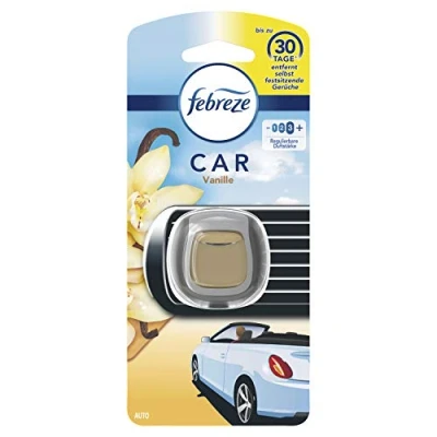 Afbeelding van Febreze Auto luchtverfrisser (2 ml) vanille, starterset, autogeur tegen geuren (verpakking kan variëren)