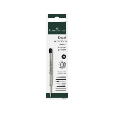 Afbeelding van 5x Vulling Faber Castell Hexo balpen, M, Zwart op blisterkaart