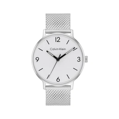 Afbeelding van Calvin Klein Modern Horloge silvercoloured, Heren, Maat: One Size, Silver coloured