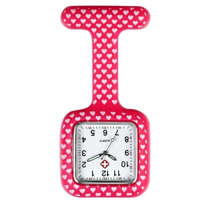 Afbeelding van Fako® Verpleegstershorloge Zusterhorloge Verpleegster Horloge Siliconen Vierkant Print Hartjes