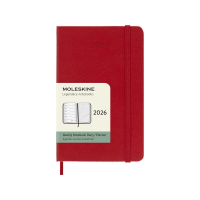 Afbeelding van Moleskine 12 Maanden Agenda 2026 Wekelijks Pocket Harde Kaft Rood