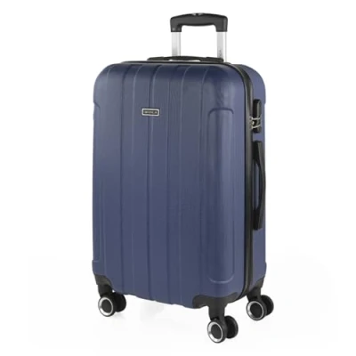 Afbeelding van ITACA Handbagage koffer trolley reiskoffer met wielen en hardshell voor frequente reizigers 771150, jeansblauw, Small,