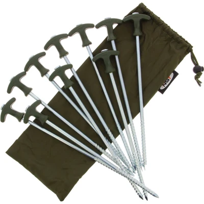 Afbeelding van NGT 10 x 12&quot; Bivvy Pegs inclusief Case Vis accessoire
