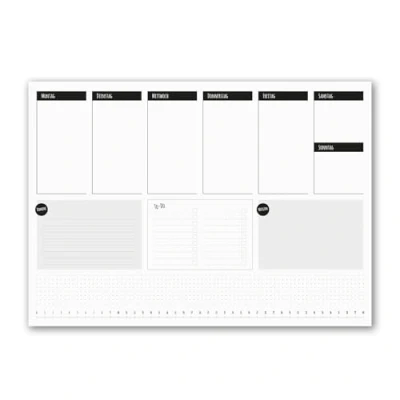 Afbeelding van To do Bureauonderlegger, eenvoudig I dv_288 DIN A3 25 vellen weekplanner, schrijfonderlegger, organizer om te beschrijven, neutraal