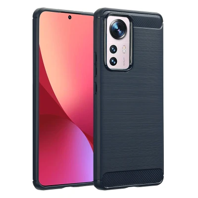 Afbeelding van Xiaomi 12 Pro Hoesje Siliconen en TPU (zacht) imoshion Softcase/Backcover Donkerblauw Telefoonhoesje