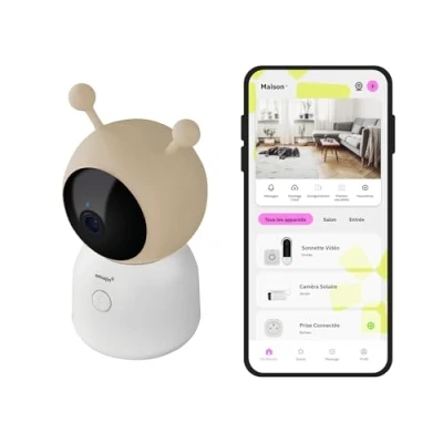 Afbeelding van OMAJIN by Netatmo Slimme Baby Monitor Camera 2K HD, Nachtzicht, Huildetectie, Twee weg Audio, Slaapliedje &amp; Witte Ruis, Nachtlampje, Vochtigheids en Temperatuursensor, App Control, OBC 01