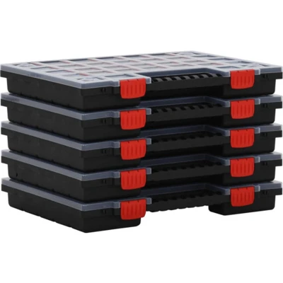Afbeelding van vidaXL Assortimentsdozen 5 st 40x30x5 cm polypropeen