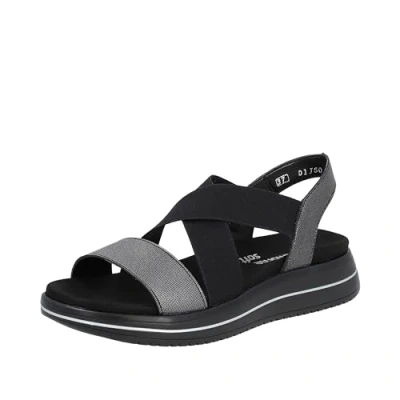 Afbeelding van Remonte Dames D1J50 sandalen, nero/zwart / 02, 36 EU, zwart 02 zwart, EU