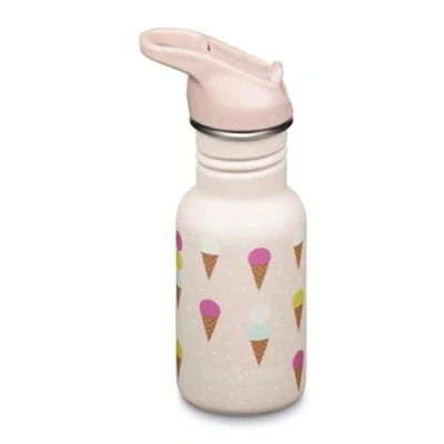Afbeelding van Klean Kanteen Fiets drinkflessen Classic Narrow (Flip Sport) met drinksluiting van roestvrij staal in de kleur roze een volume 355 ml, 1011208