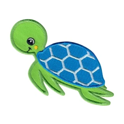 Afbeelding van PatchMommy Zeeschildpad Schildpad Strijkapplicatie Patch Applicatie Strijkembleem Strijkapplicaties Applicaties Kinderen