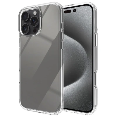 Afbeelding van Apple iPhone 16 Pro Max Hoesje Kunststof Accezz Backcover/Softcase Transparant Telefoonhoesje Shockproof/Valbescherming