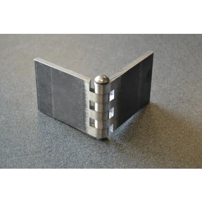 Afbeelding van Recht portierscharnier met stalen pen 40 x 100mm scharnierblad blank niet demonteerbaar Novio Scharnieren &amp; Duimen BouwmanAanhangwagens.nl