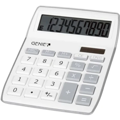 Afbeelding van Genie, 840 S, 10 Cijferige Rekenmachine, Zilver