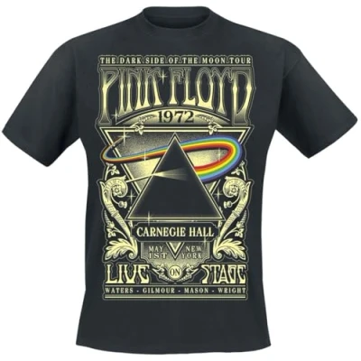 Afbeelding van Pink Floyd The Dark Side Of Moon Live On Stage 1972 T shirt zwart 4XL