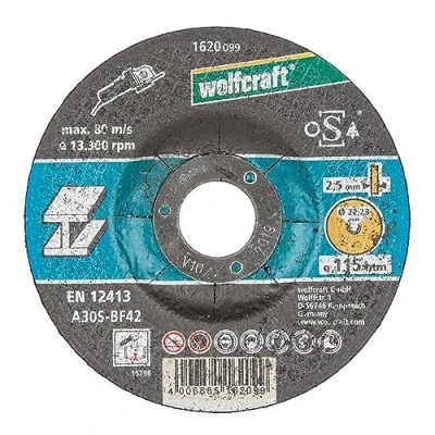 Afbeelding van Wolfcraft Doorslijpschijf Ø115 x 2,5 22,23 1 stuk 1620099