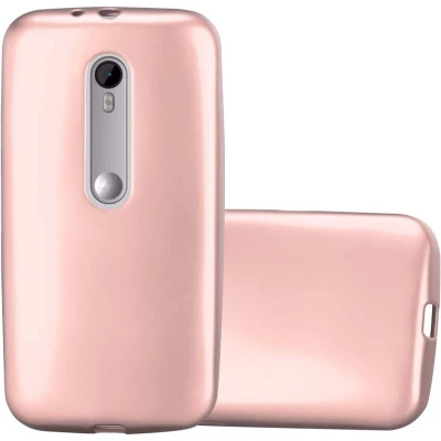 Afbeelding van Cadorabo Hoesje geschikt voor Motorola MOTO G3 in METALLIC ROSE GOUD Beschermhoes gemaakt van flexibel TPU silicone Case Cover