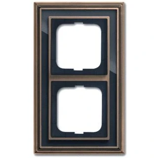 Afbeelding van Abb busch jaeger afdekraam 2 voudig dynasty antiek antraciet 2cka001754a4659