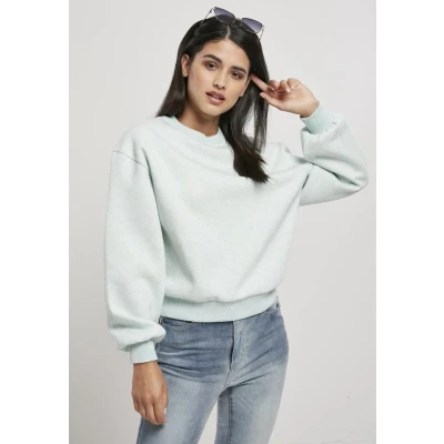 Afbeelding van Urban Classics melange Crewneck Sweater, Dames, Maat: 3XL, Aqua