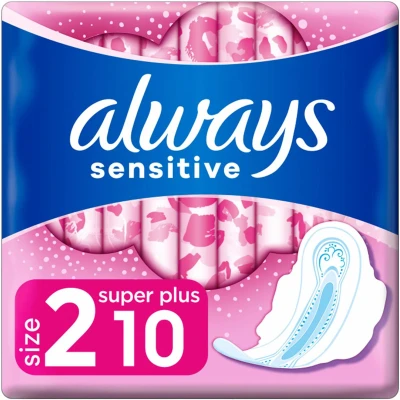 Afbeelding van Always Maandverband met vleugels (Maat 2) Ultra Sensitive Lang 10 stuks
