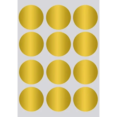 Afbeelding van Etiketten goud, 38 mm, kleurcodering, plakstippen, 3,8 cm, voordeelverpakking van Royal Green