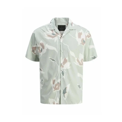 Afbeelding van Jack &amp; Jones Premium Jprblapalermo Resort Overhemd, Heren, Maat: Large, Aqua gray