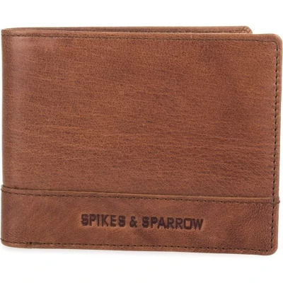 Afbeelding van Spikes &amp; Sparrow James Leren Billfold RFID 12 pasjes Brandy