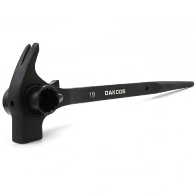Afbeelding van DAKCOS 4 in 1 Ratchet Podger Spanner Steigersleutel met Klauwhamer 19mm x 22mm (zwart)