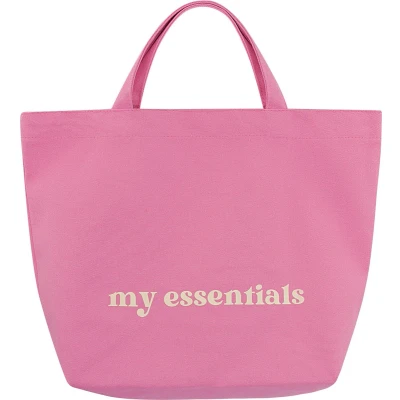 Afbeelding van Roze Canvas Tas &quot;My Essentials&quot;Shopper tasBoodschappentas