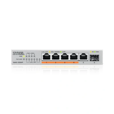 Afbeelding van Zyxel XMG 105HP Unmanaged 2.5G Ethernet (100/1000/2500) Power over (PoE) Zilver
