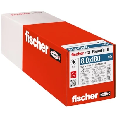 Afbeelding van Fischer FPF II CTF 8,0 x 180 BC 50 562934 Houtschroef 8 mm TX Staal Galvanisch verzinkt stuk(s)
