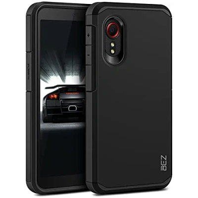 Afbeelding van BEZ Samsung Xcover 5 Hoesje, Telefoon Te gebruiken met Galaxy 5, Schokabsorberend, Stevige Tweelaagese Hoes, Zwart