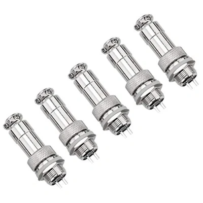 Afbeelding van 5 stks Luchtvaart Connector 2 Pin GX12 Mannelijke/Vrouwelijke Metalen Plug Socket Connector, Terminals