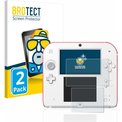 Afbeelding van BROTECT (2 Stuks) Antireflecterende Beschermfolie voor Nintendo 2DS Anti Glare Screen Protector, Mat, Ontspiegelend